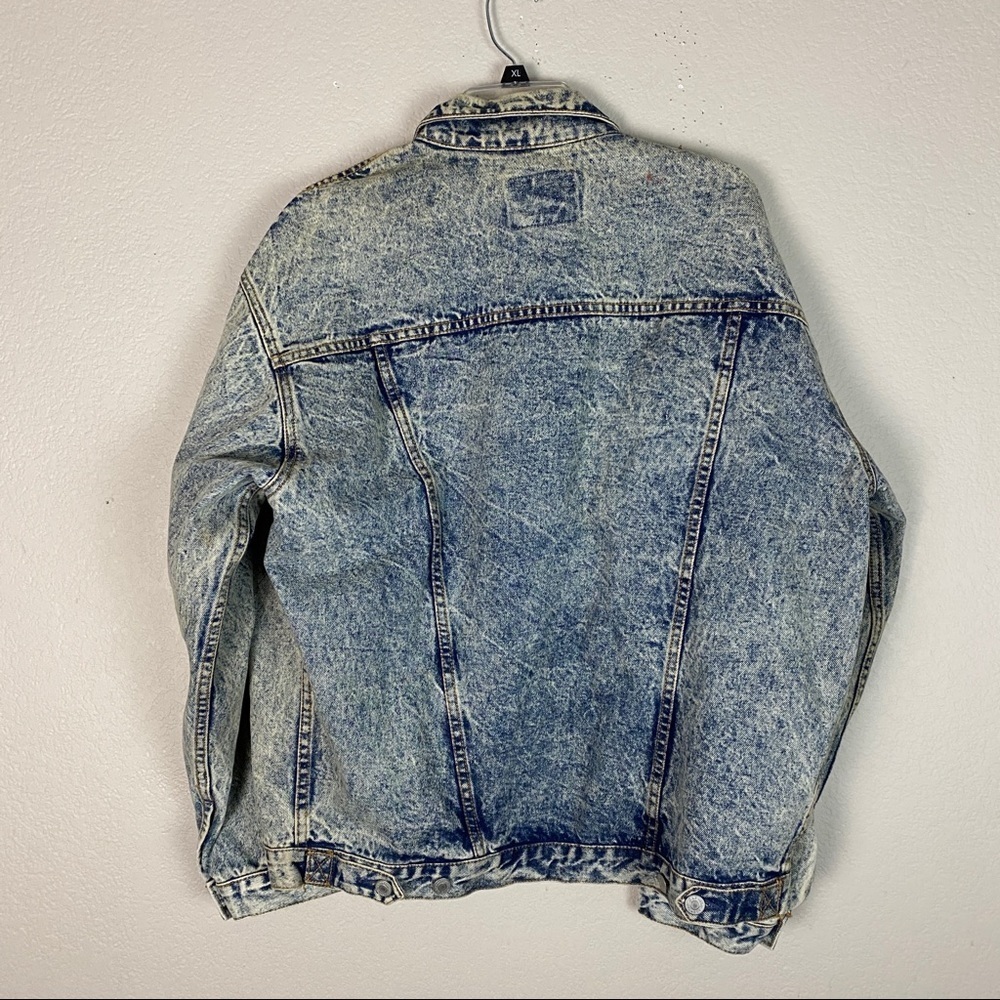 Gap Work Force Bleached Denim Jacket Vintage - Picture 5 of 8